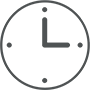 Analogue clock icon grey